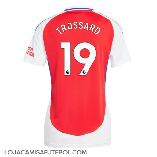 Camisa de Futebol Arsenal Leandro Trossard #19 Equipamento Principal Mulheres 2024-25 Manga Curta